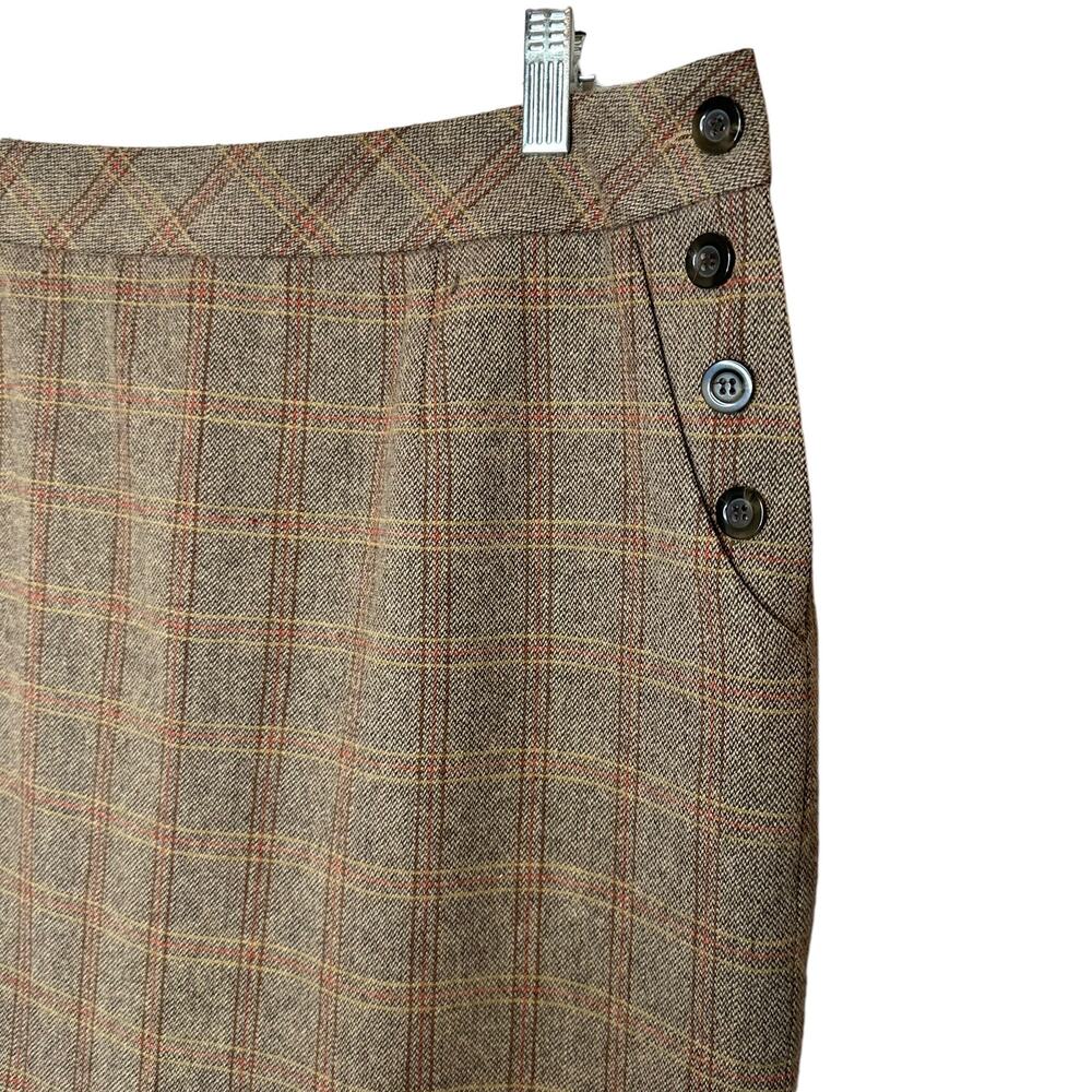 Pendleton Virgin Wool Tiny Houndstooth Plaid Knee… - image 3